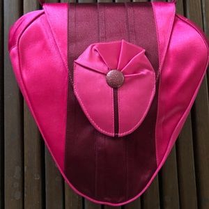 VTG Charles Jourdan Paris Silk Heart Shaped Purse